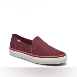 Keds Double Decker Slip On Sneaker Softerra Burgundy